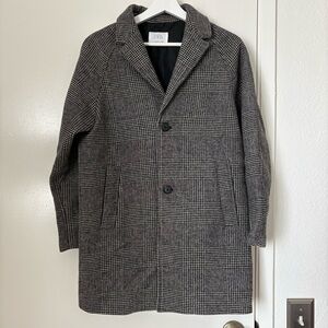 Zara Kid’s Grey Plaid Coat